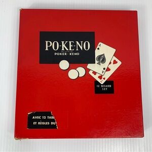 Po-Ke-No Game Vintage US Playing Card Co Bicycle 12 Pokeno
Card Set No Chips